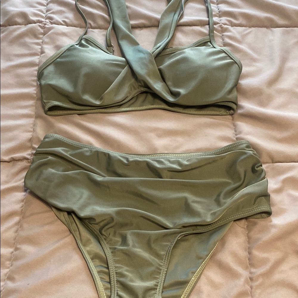Olive Green Bikini Set